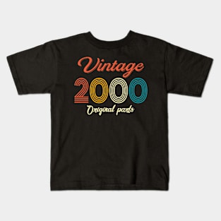 Vintage 2000 Original Parts 22nd Birthday 22 Year Old Gift Kids T-Shirt